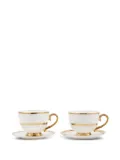 POLSPOTTEN Golden Finds porcelain teacups (set of two) - White