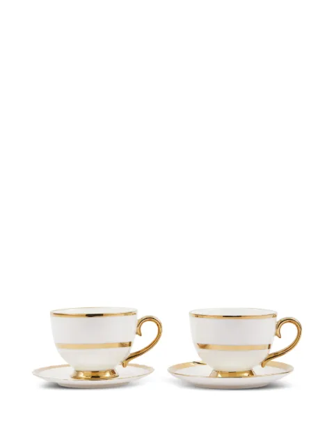 POLSPOTTEN lot de deux tasses Golden Finds en porcelaine