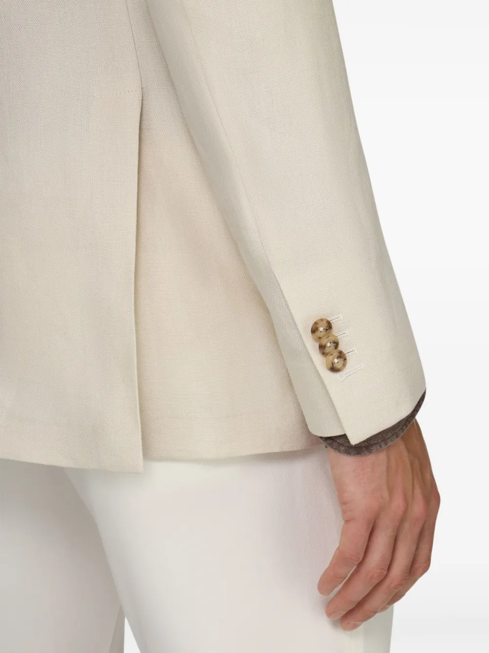 Boggi Milano Linnen blazer Beige