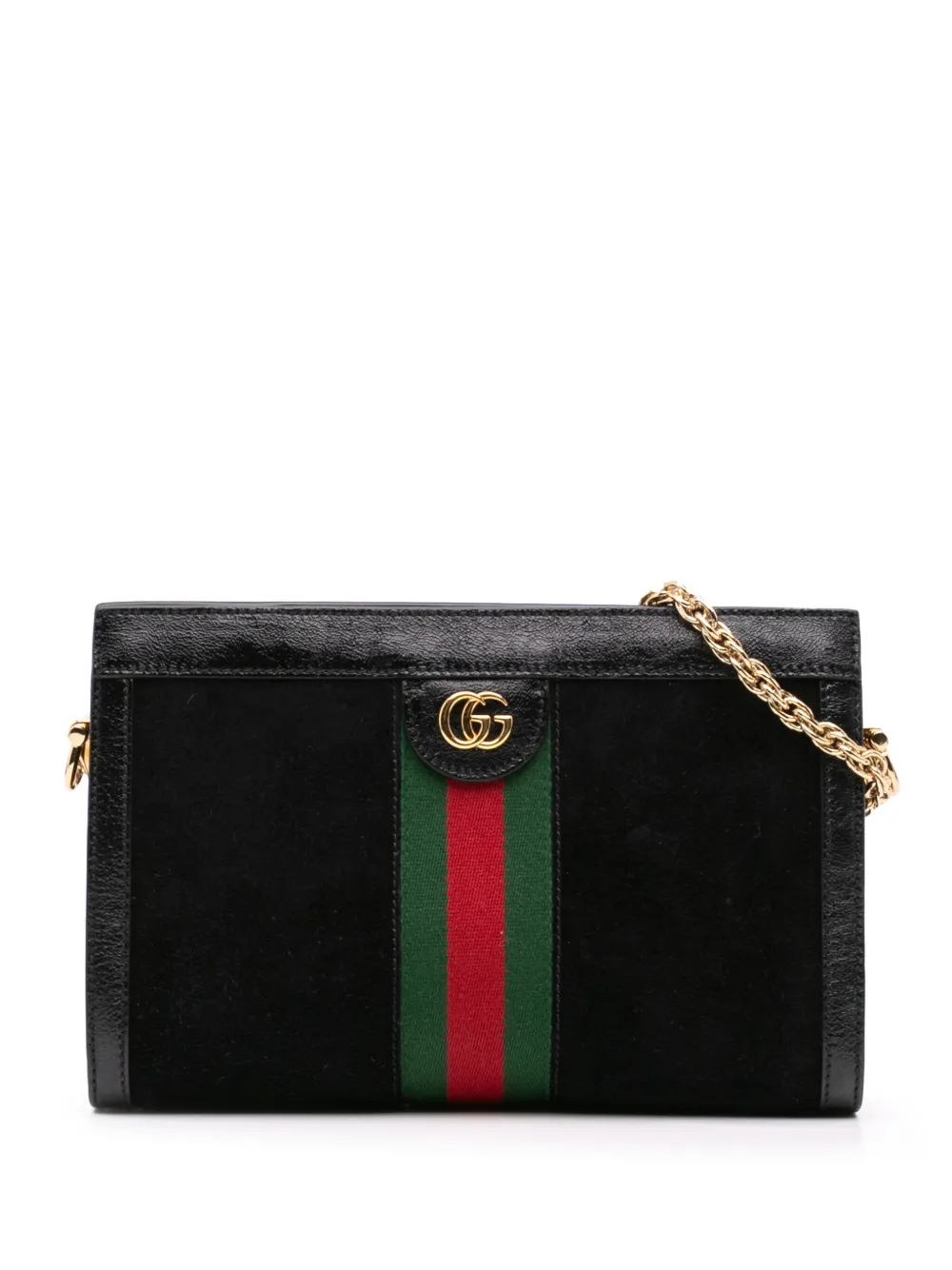 Gucci Pre-Owned 2016-2024 スモール スエード オフィディア チェーン ショルダーバッグ - ブラック Gucci Pre-Owned 2016-2024 スモール スエード オフィディア チェーン ショルダーバッグ - ブラック