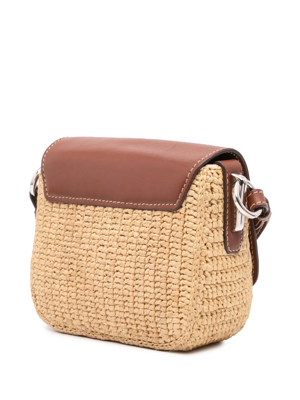 Prada Pre-Owned 2013-2024 Raffia Vitello Flap crossbody bag | Pre-Owned | Image 2
