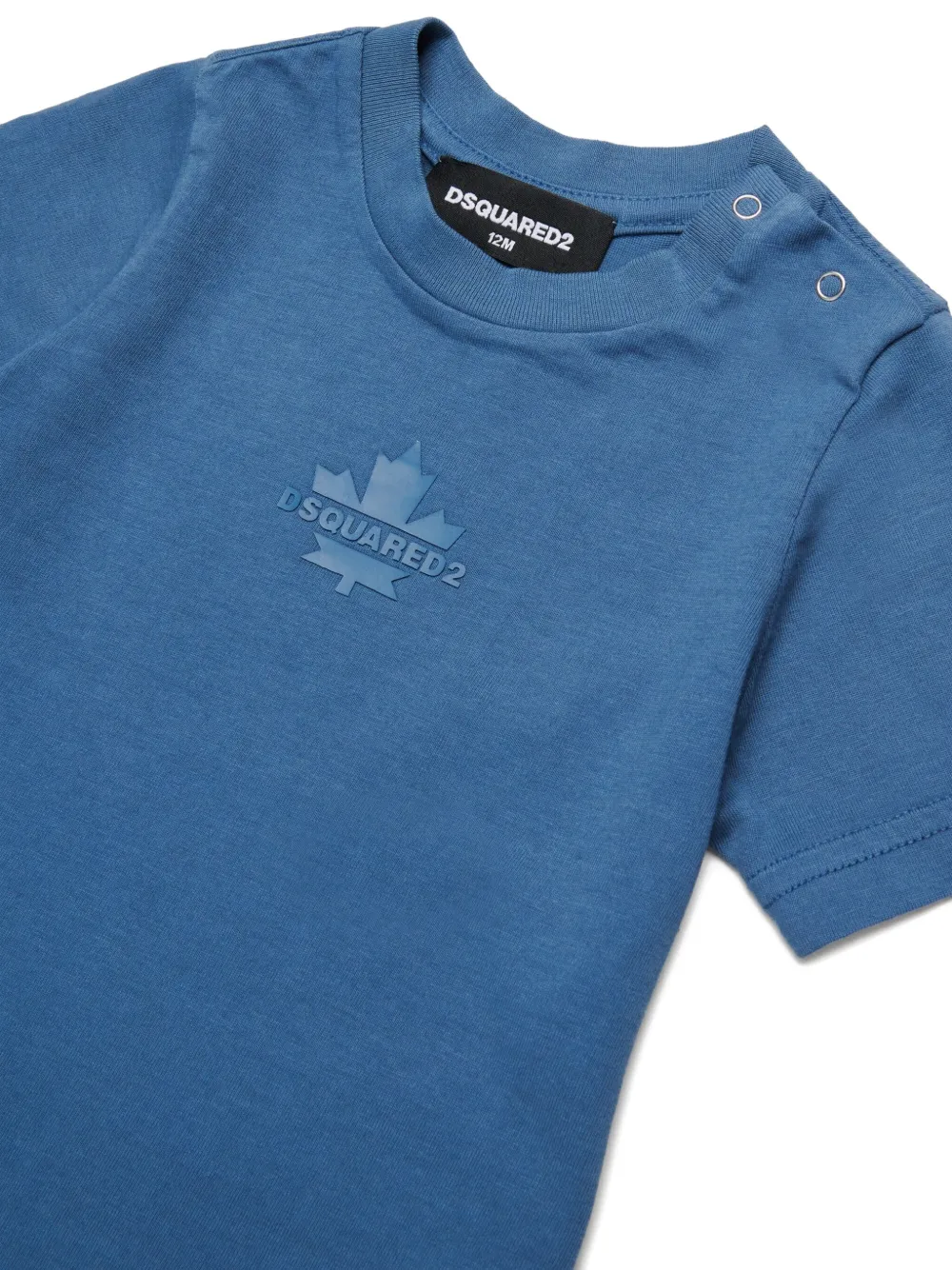 DSQUARED2 KIDS maple-leaf logo T-shirt Blauw
