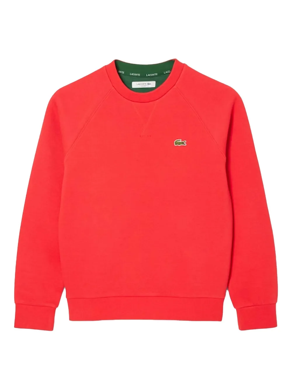 Lacoste Piqué sweater met ronde hals Rood