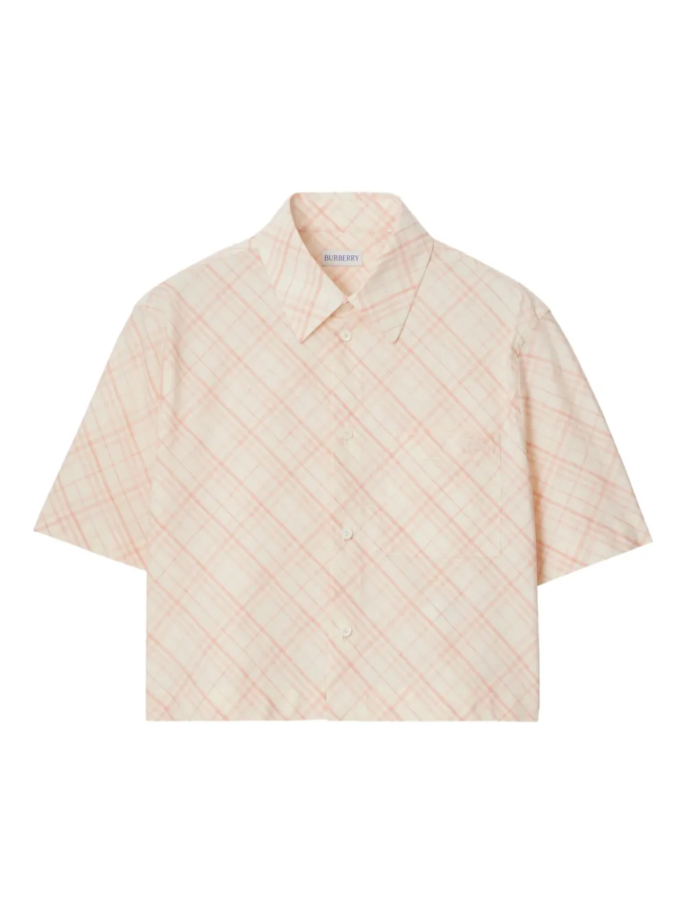 Burberry Geruit katoenen blouse Roze