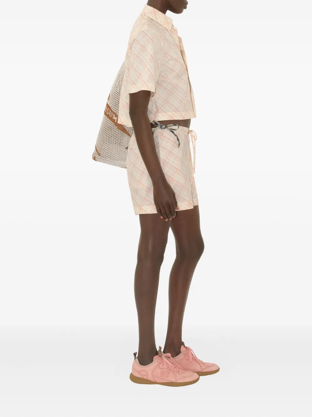 Burberry Geruit katoenen blouse Roze