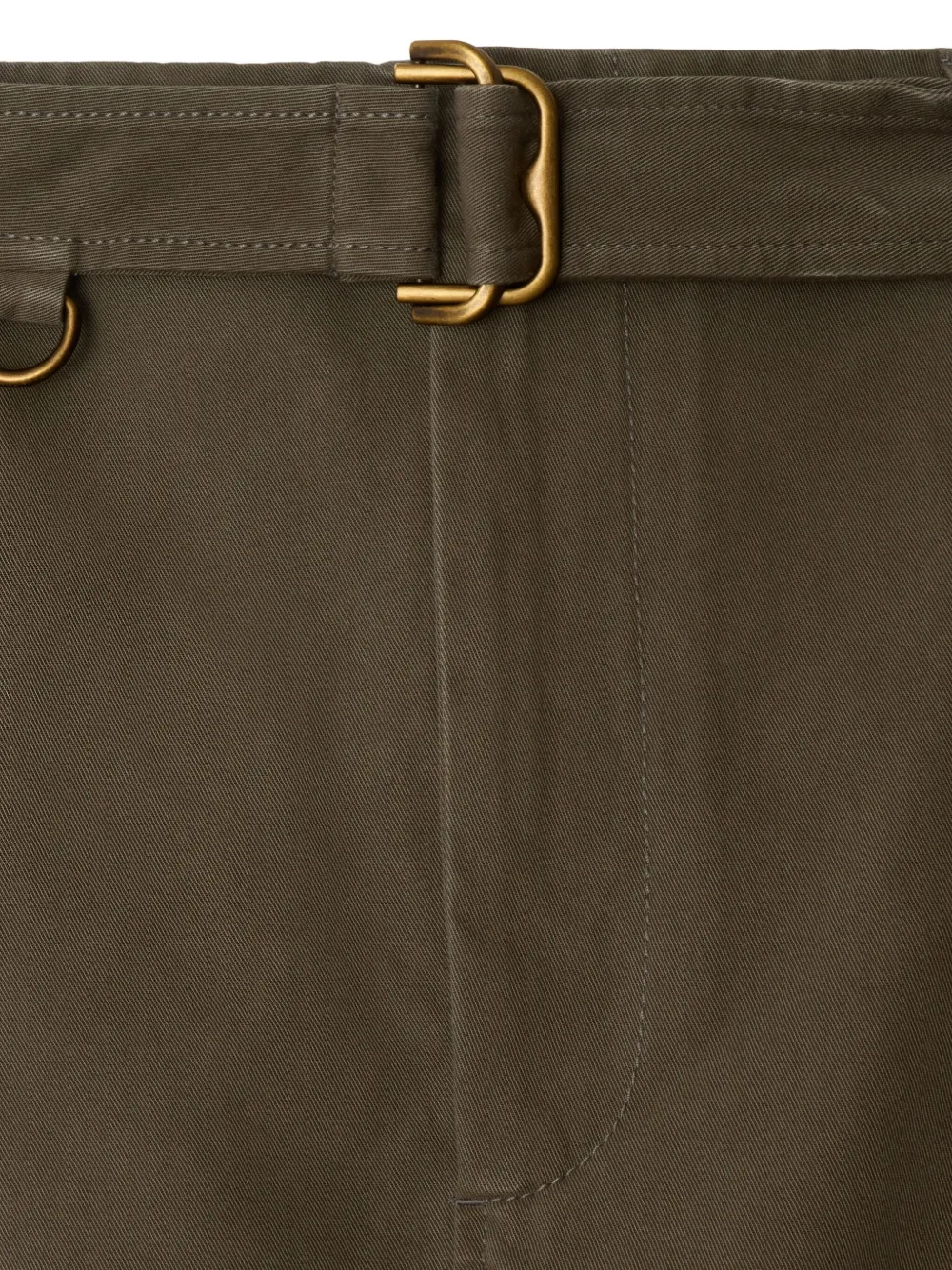 Burberry Gabardine shorts met ceintuur Bruin