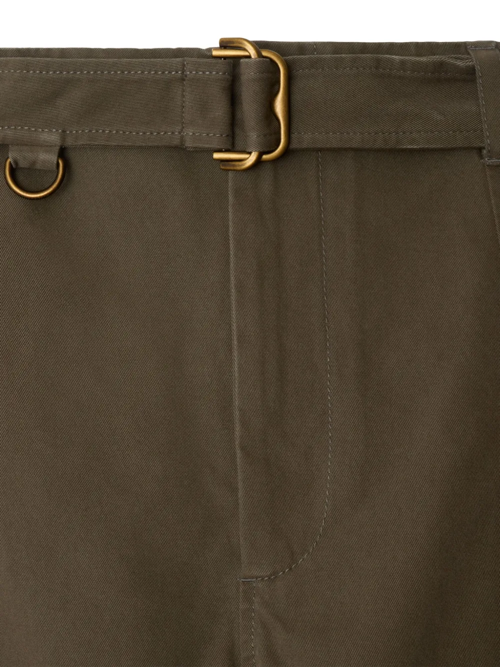 Burberry Gabardine shorts met ceintuur Groen