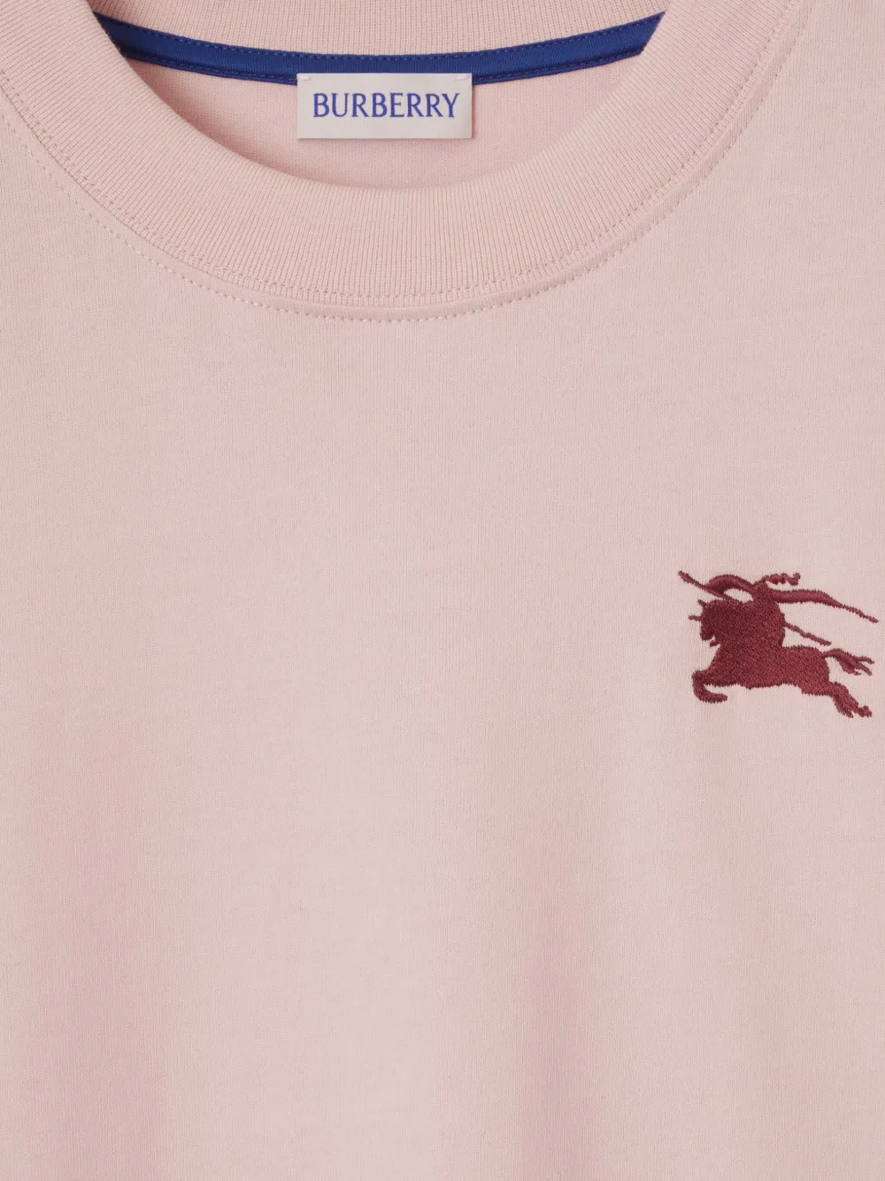 Burberry T-shirt met logopatroon Roze