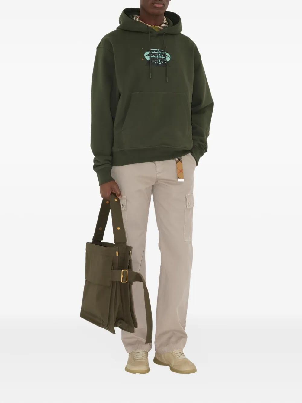 Burberry Car hoodie Groen
