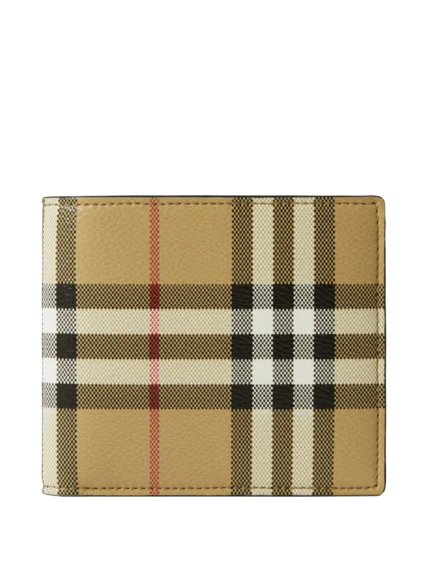 Burberry Check Bifold Wallet in Neutrals
