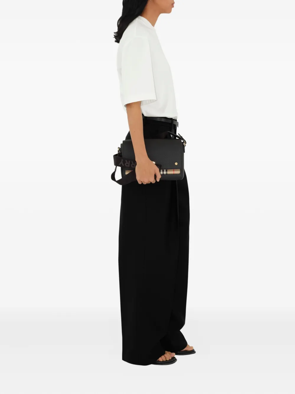 Burberry Note crossbodytas Zwart