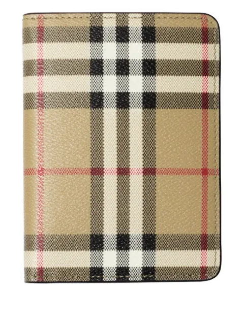 Burberry checkered passport holder