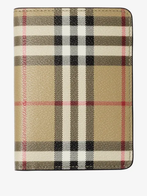 Burberry funda para pasaporte con motivo de cuadros