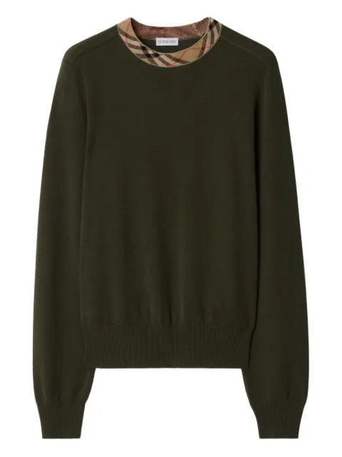 Burberry Trui met Vintage Check-afwerking