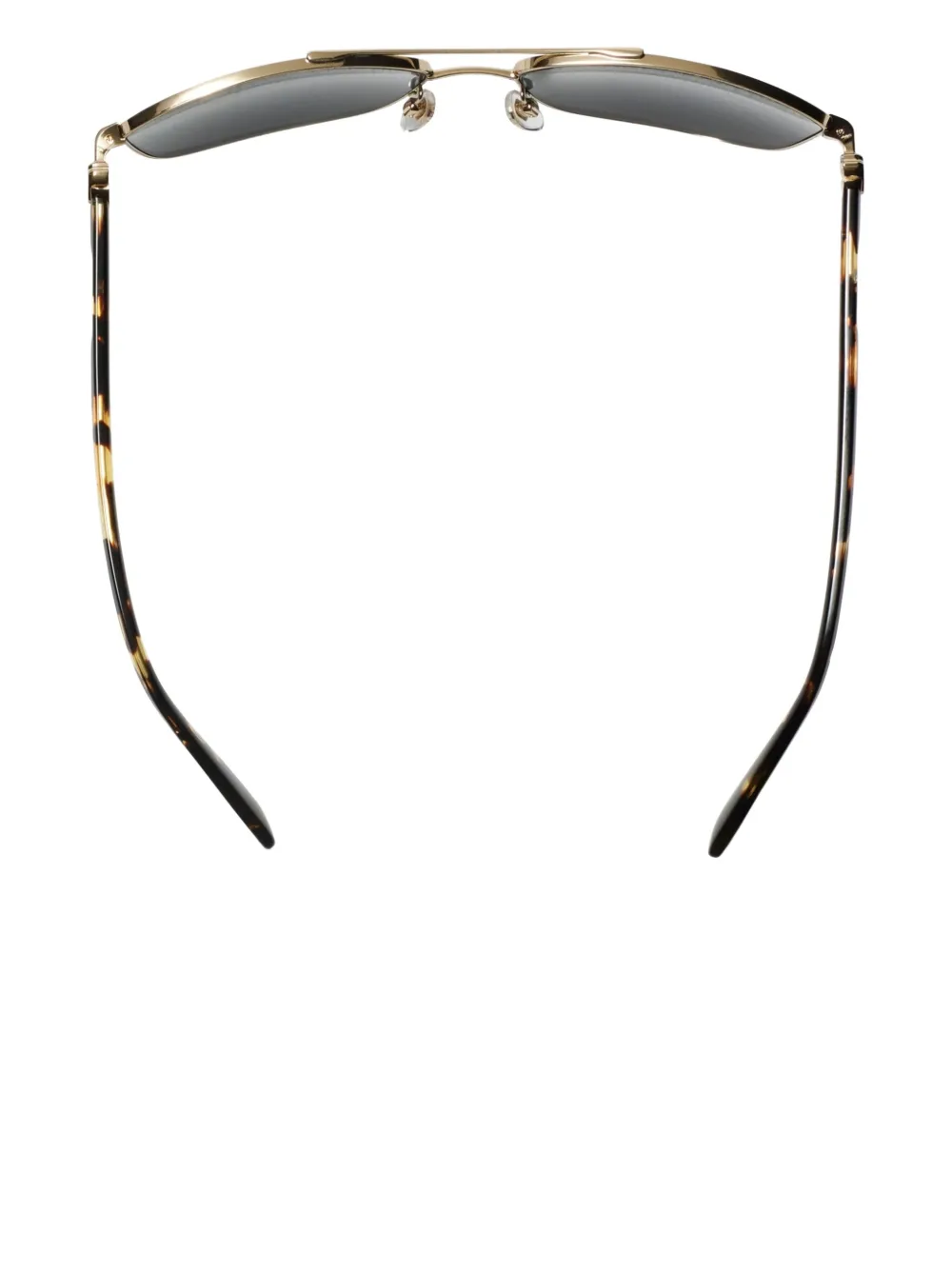 Burberry Eyewear Zonnebril met rechthoekig metalen montuur Goud