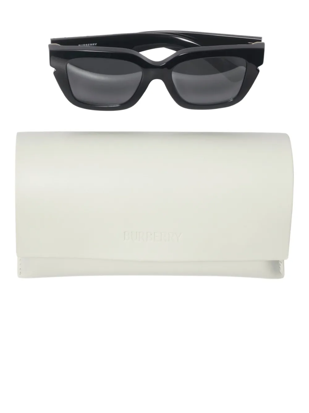 Burberry Eyewear Inlaid Check zonnebril Zwart