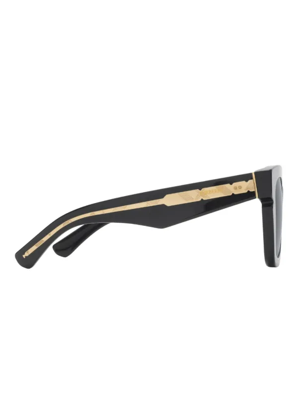 Burberry‎ Inlaid Check Cat-eye Sunglasses Black New Gold Accents New Burberry Sunglasses Black Cat Eye Check Arms Gold  main image 4
