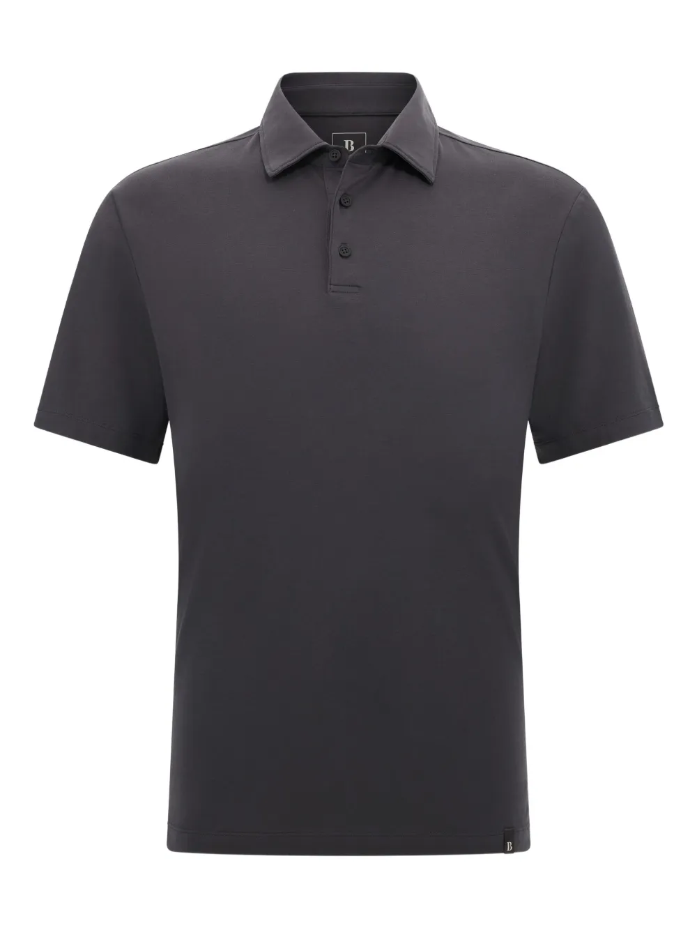 Boggi Milano Polo Shirt In Stretch Supima Cotton - ブラック Boggi Milano Polo Shirt In Stretch Supima Cotton - ブラック