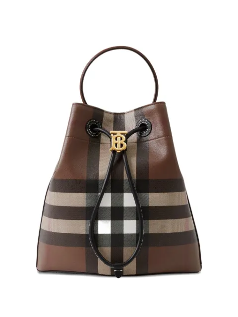 Burberry small checked bucket bag