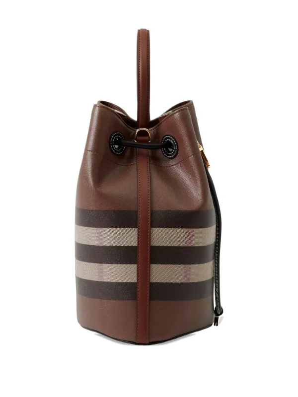 Burberry チェック バケットバッグ | ブラウン | FARFETCH JP