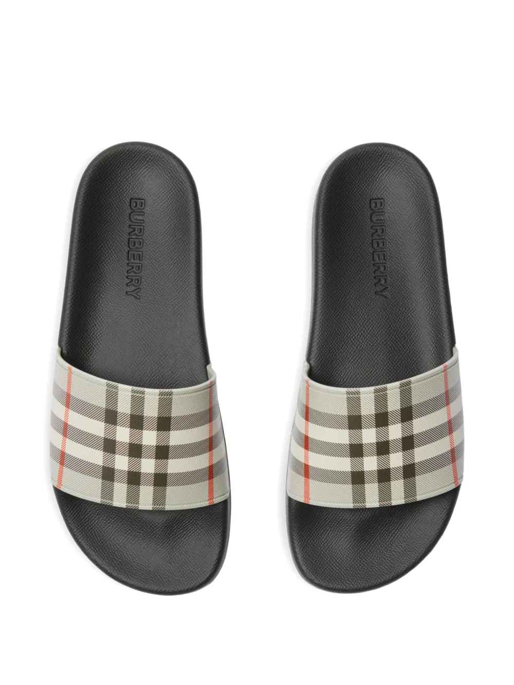 BURBERRY CHECKED SLIDES