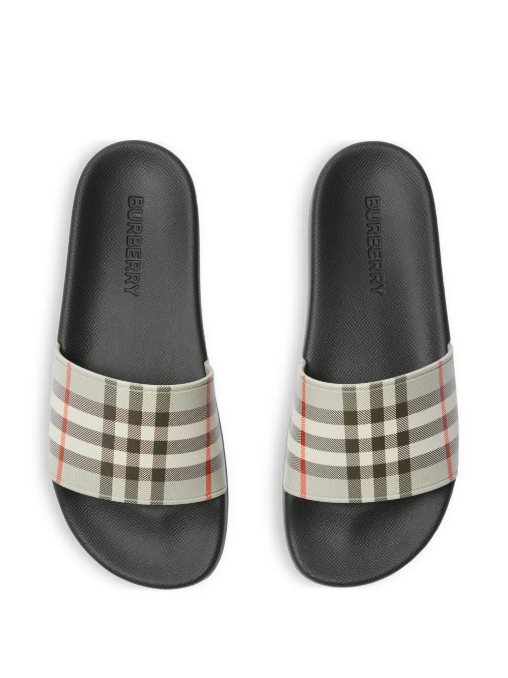 Burberry checked slides Neutrals