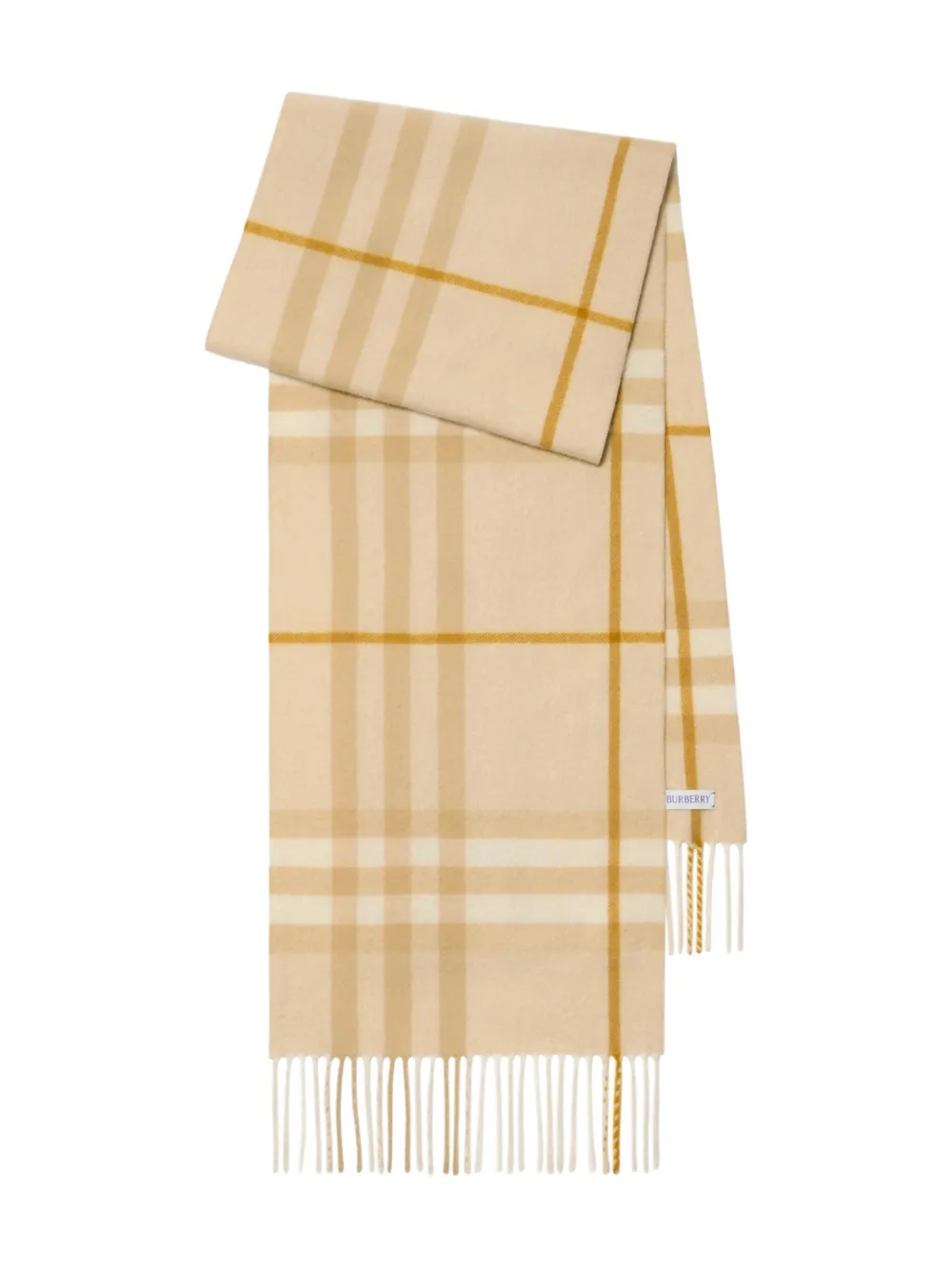 Burberry checked cashmere scarf | Neutrals | Image 1