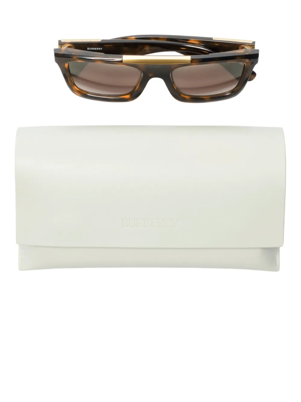 Burberry Eyewear Zonnebril met rechthoekig montuur Bruin