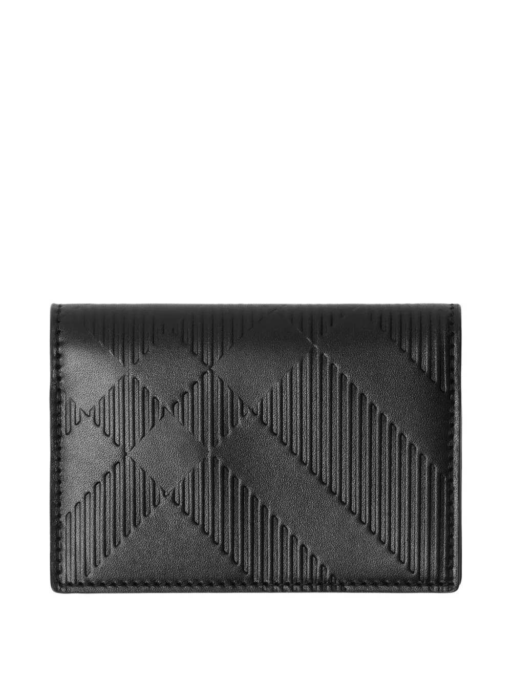 Burberry Embossed Check card case | Black | Image 1