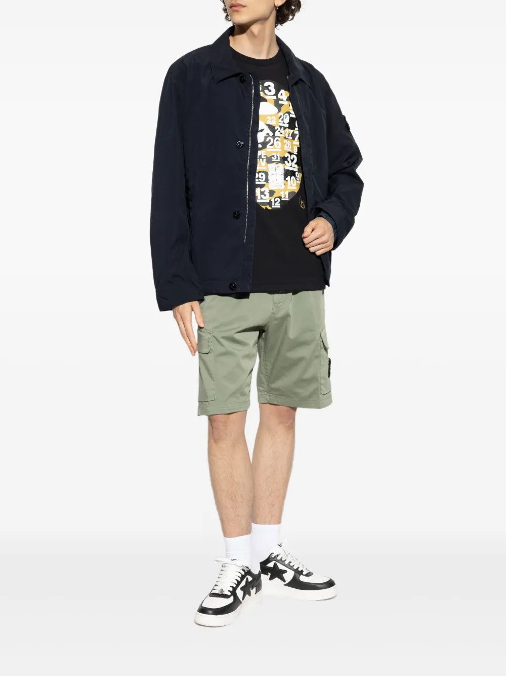 Stone Island Paracadute cargo shorts - V0055 SAGE GREEN