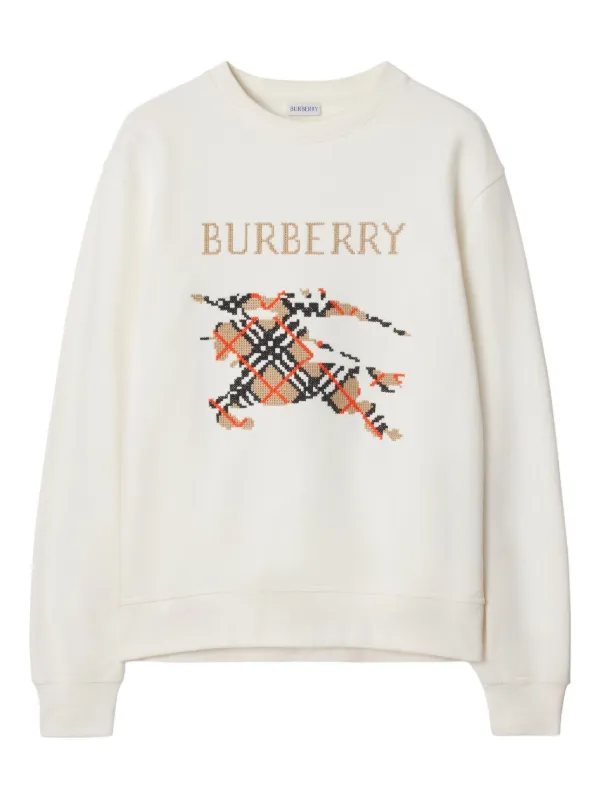 ポポ Burberry ロゴ入り トレーナー 6Y ホワイト Burberry cotton-blend Sweatshirt | Neutrals | FARFETCH