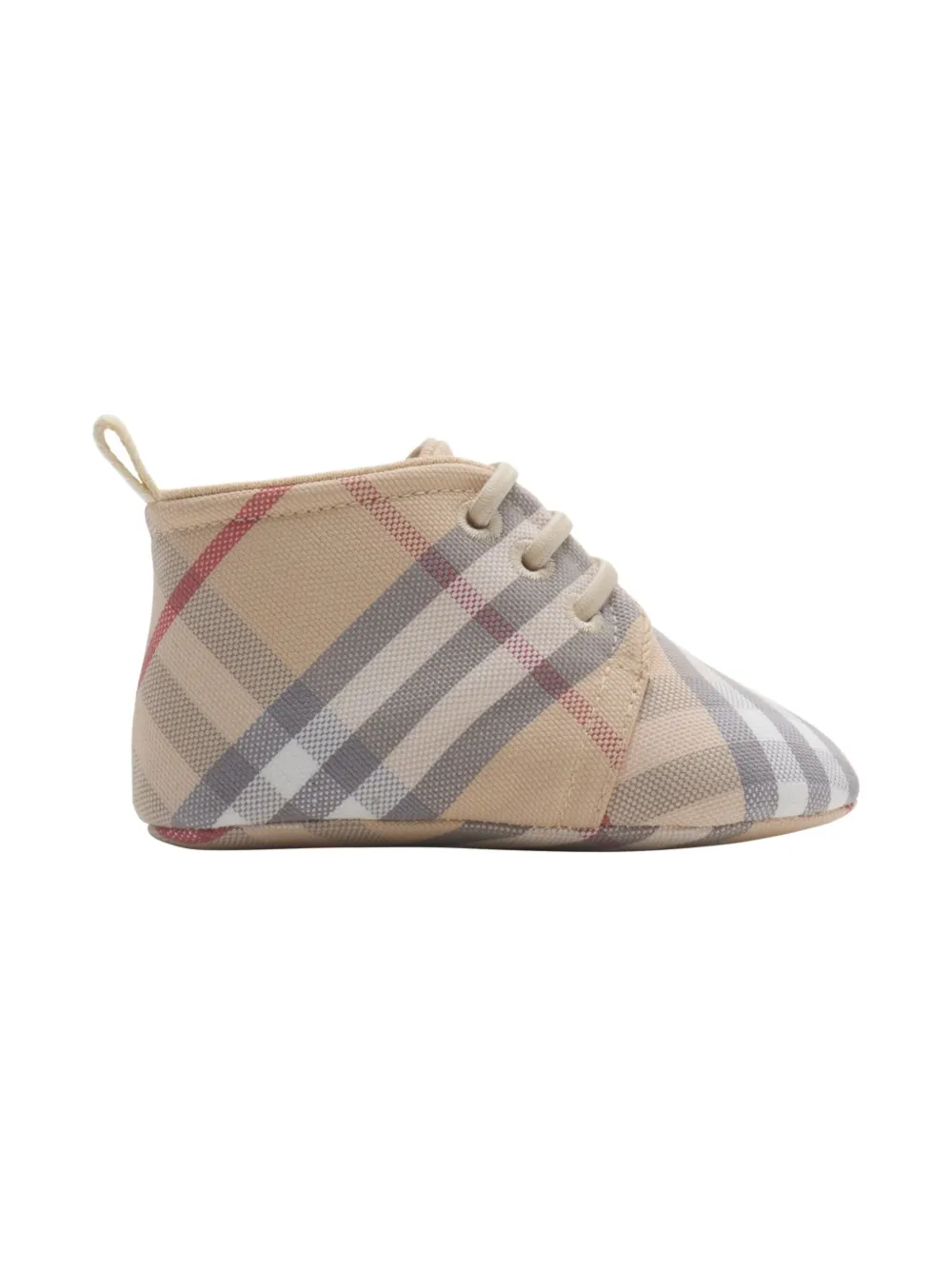 Burberry Kids check-pattern crib shoes Neutrals