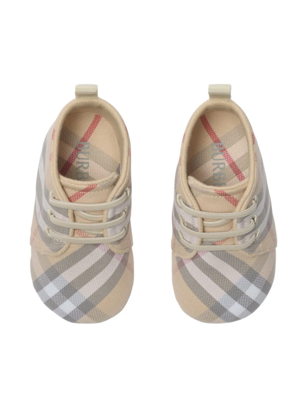 Burberry Kids check-pattern crib shoes Neutrals