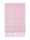 Burberry checked cashmere scarf - Pink