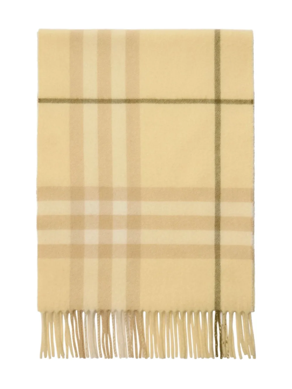 Shop Burberry Checked Cashmere Scarf