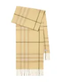 Burberry checked cashmere scarf - Yellow