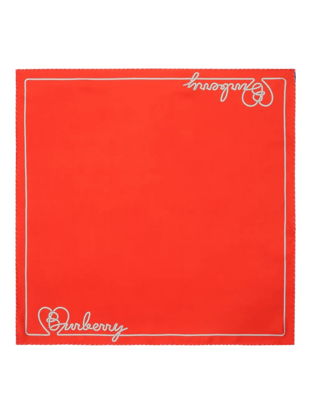 Burberry Zijden sjaal met logo Rood