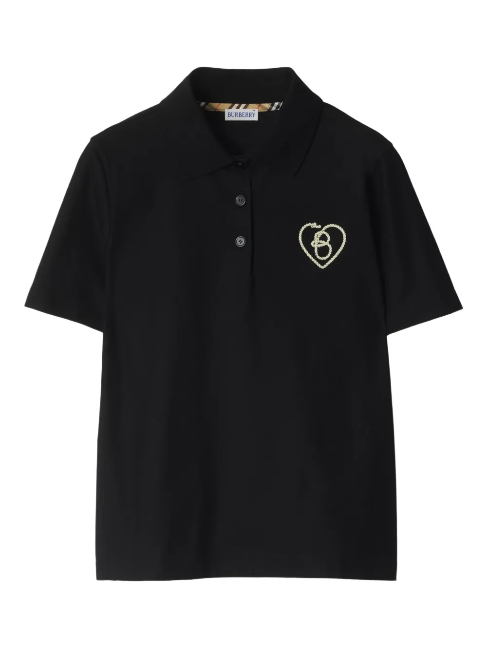 Burberry Polotop met logo Zwart