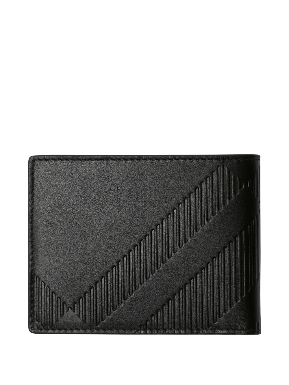Burberry Embossed Check Slim Bifold Wallet In Black