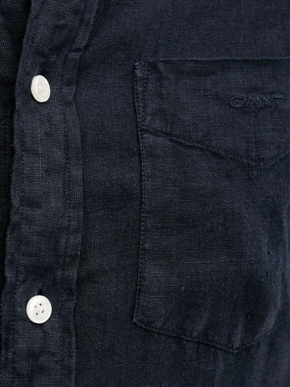 Gant overhemd met korte mouwen Blauw
