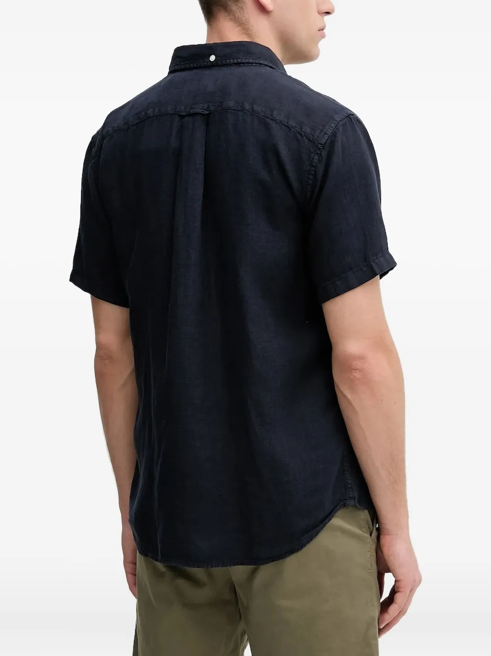 Gant overhemd met korte mouwen - Blauw