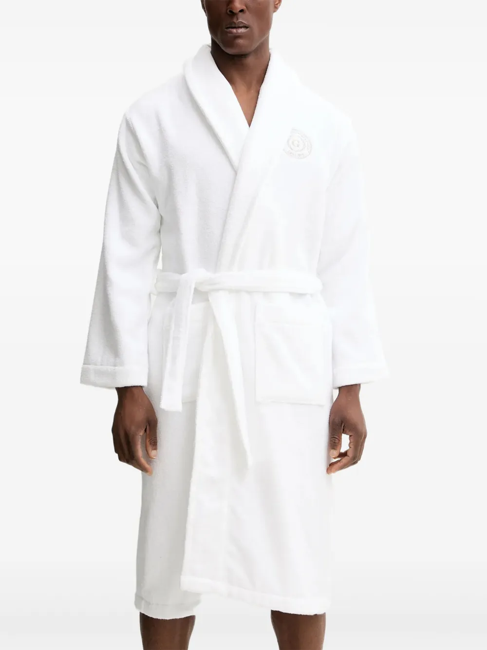 Gant crest-embroidered robe | White | Image 1