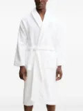 Gant crest-embroidered robe - White
