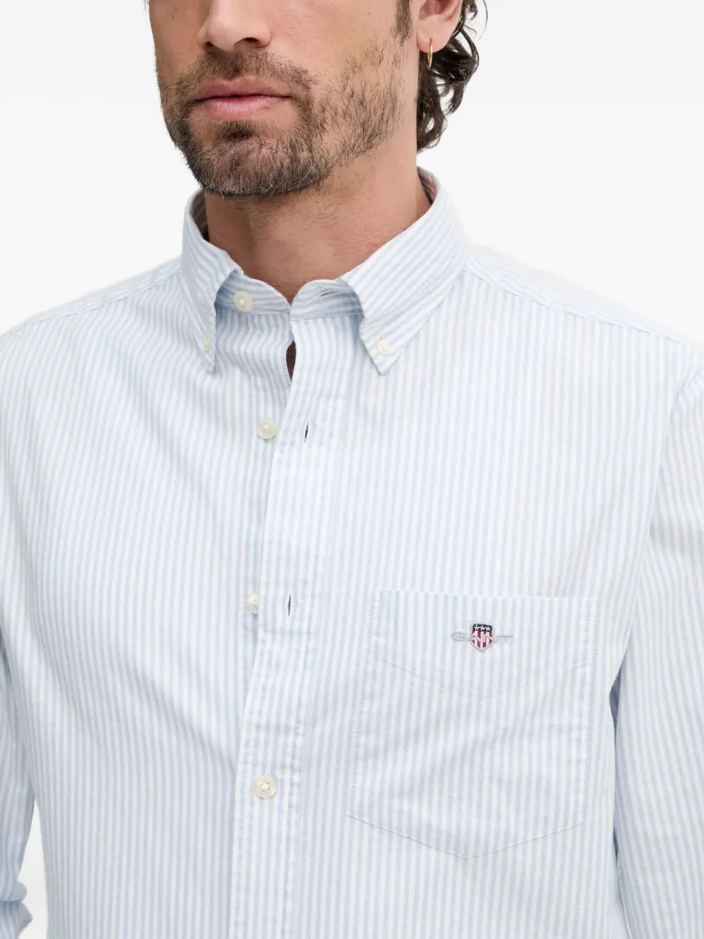 Gant Gestreept overhemd Blauw