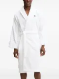Gant logo-embroidered robe - White