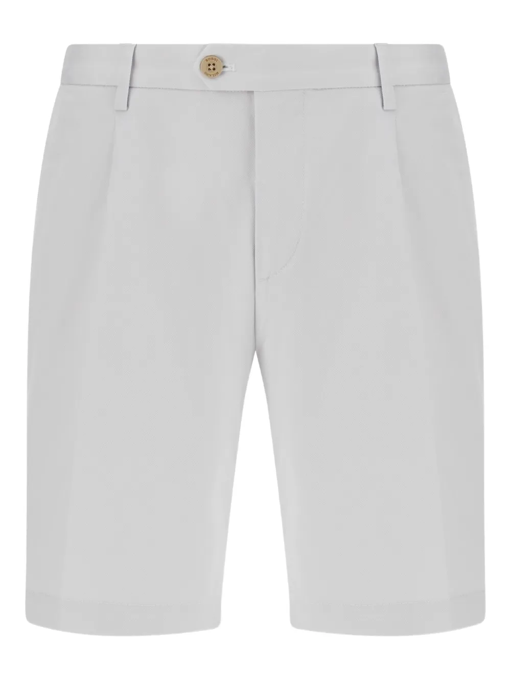 Boggi Milano Stretch Cotton and Tencel Bermuda Shorts Wit