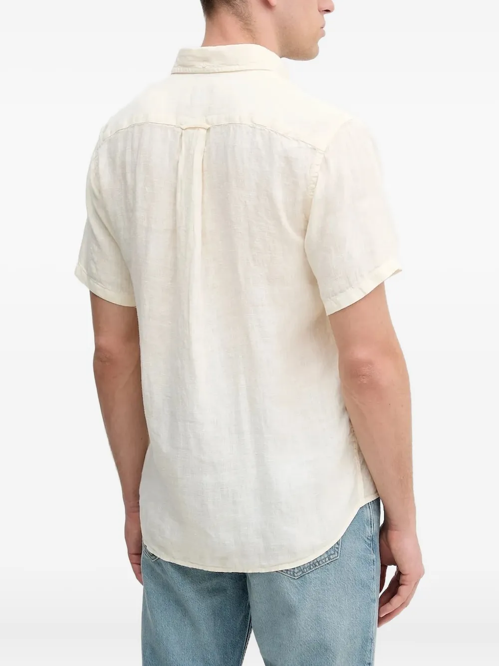 Gant short-sleeve patch-pocket shirt - Beige