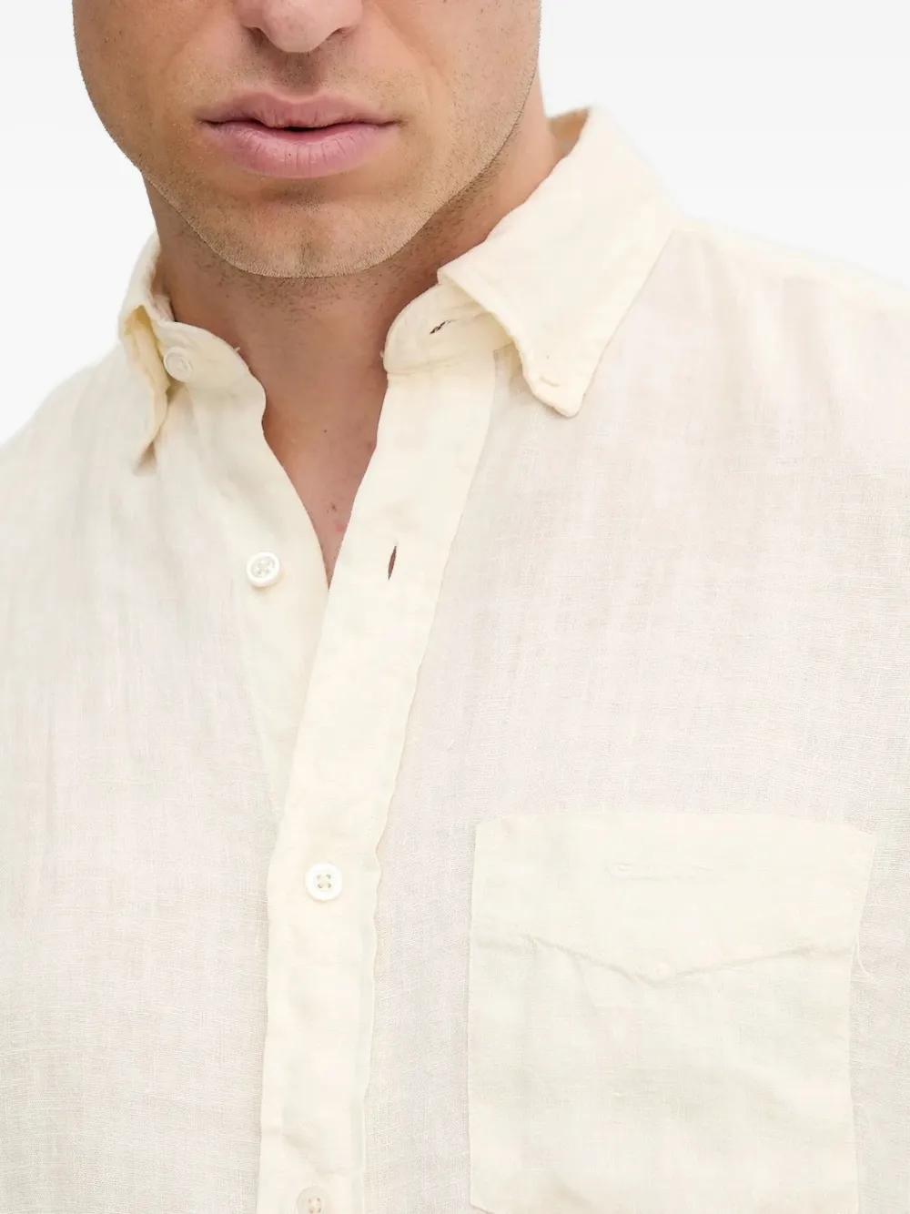 Gant Overhemd met opgestikte zak Beige