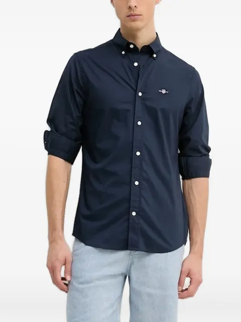 Gant logo-embroidered long-sleeve shirt