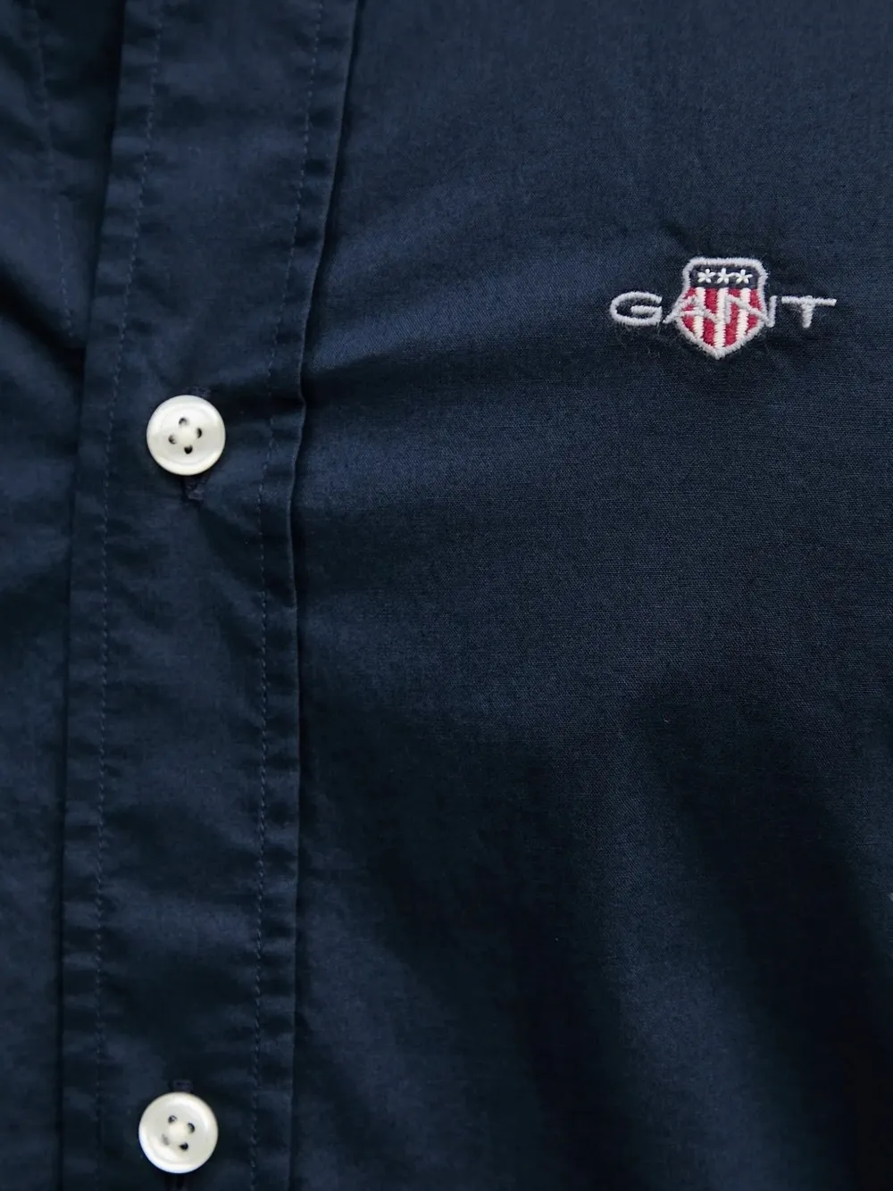 Gant Overhemd met geborduurd logo Blauw
